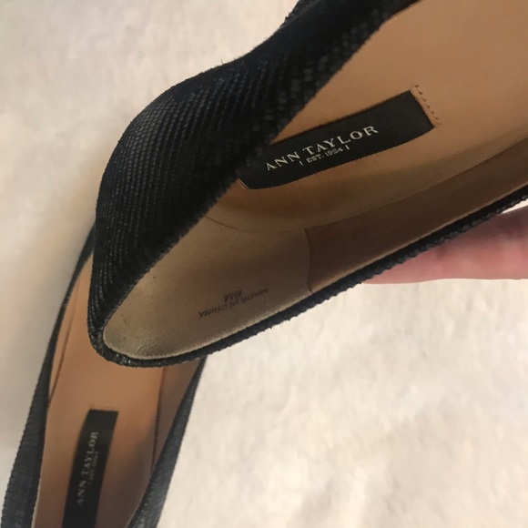 Ann Taylor black leather lizard heels 6/6.5 - Picture 5 of 8